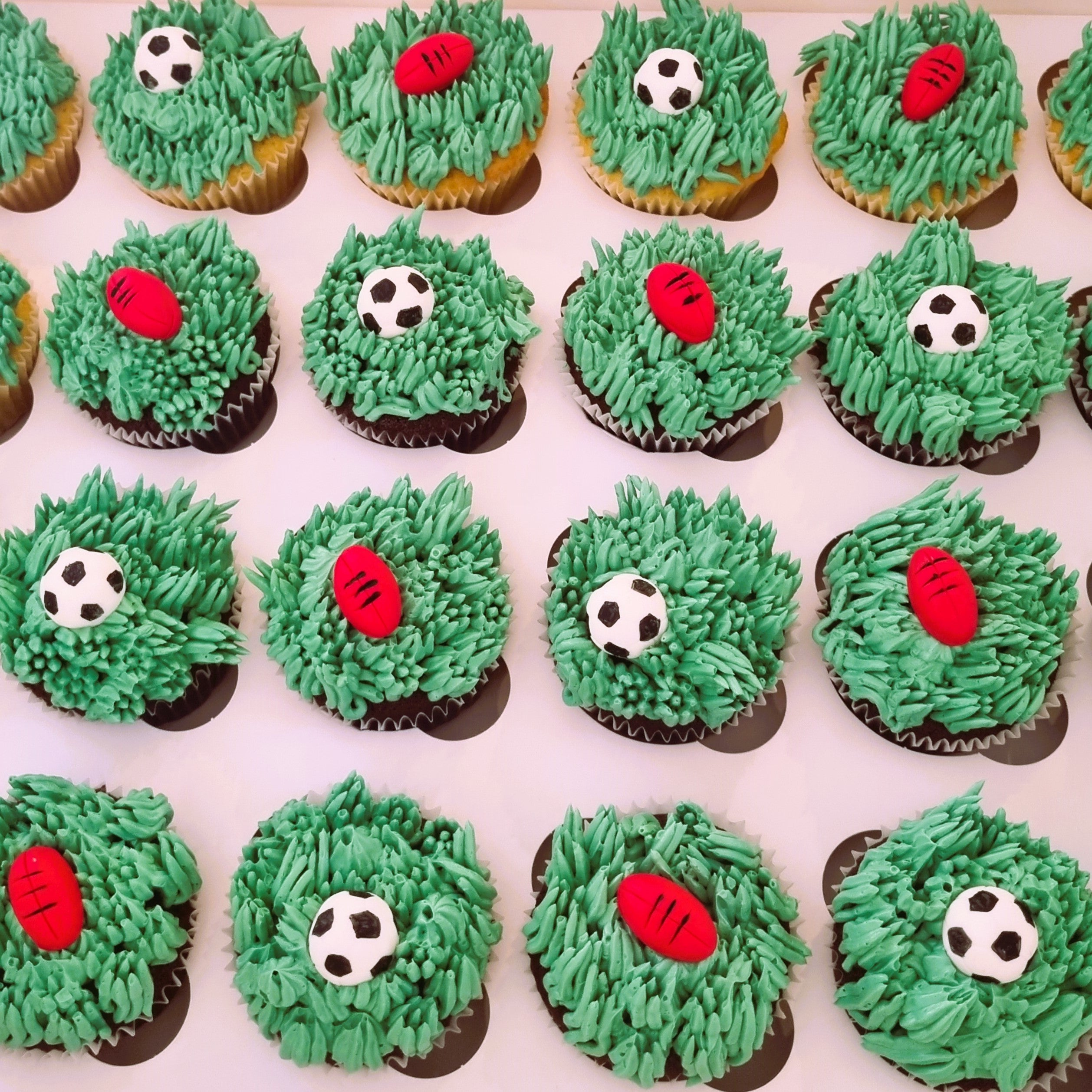 Soccer and Footy Cupcakes