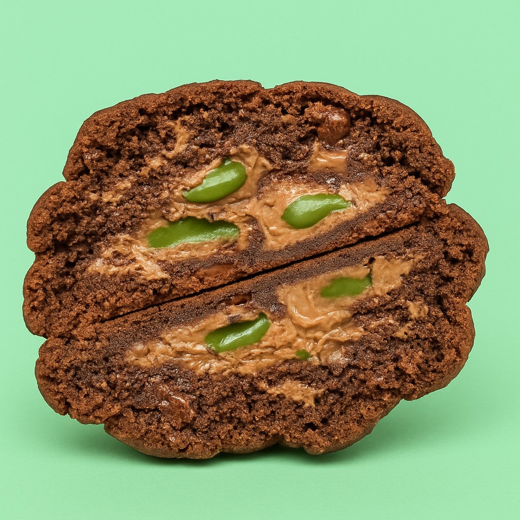 Choc Peppermint Stuffed Chunky Cookie
