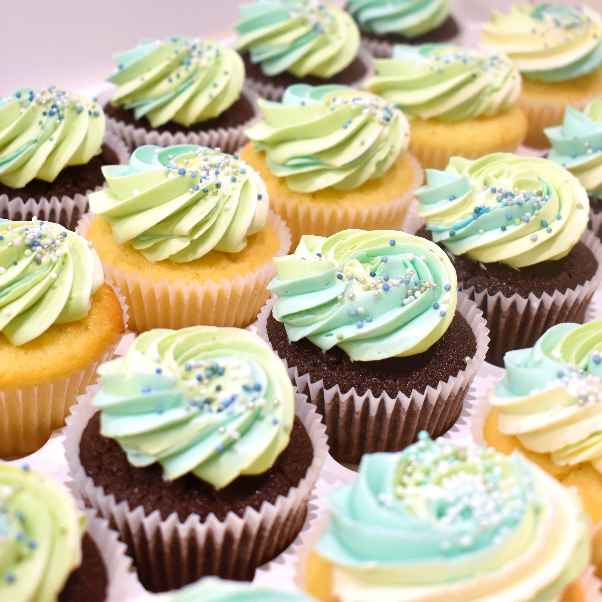 Multi Coloured Buttercream Swirls