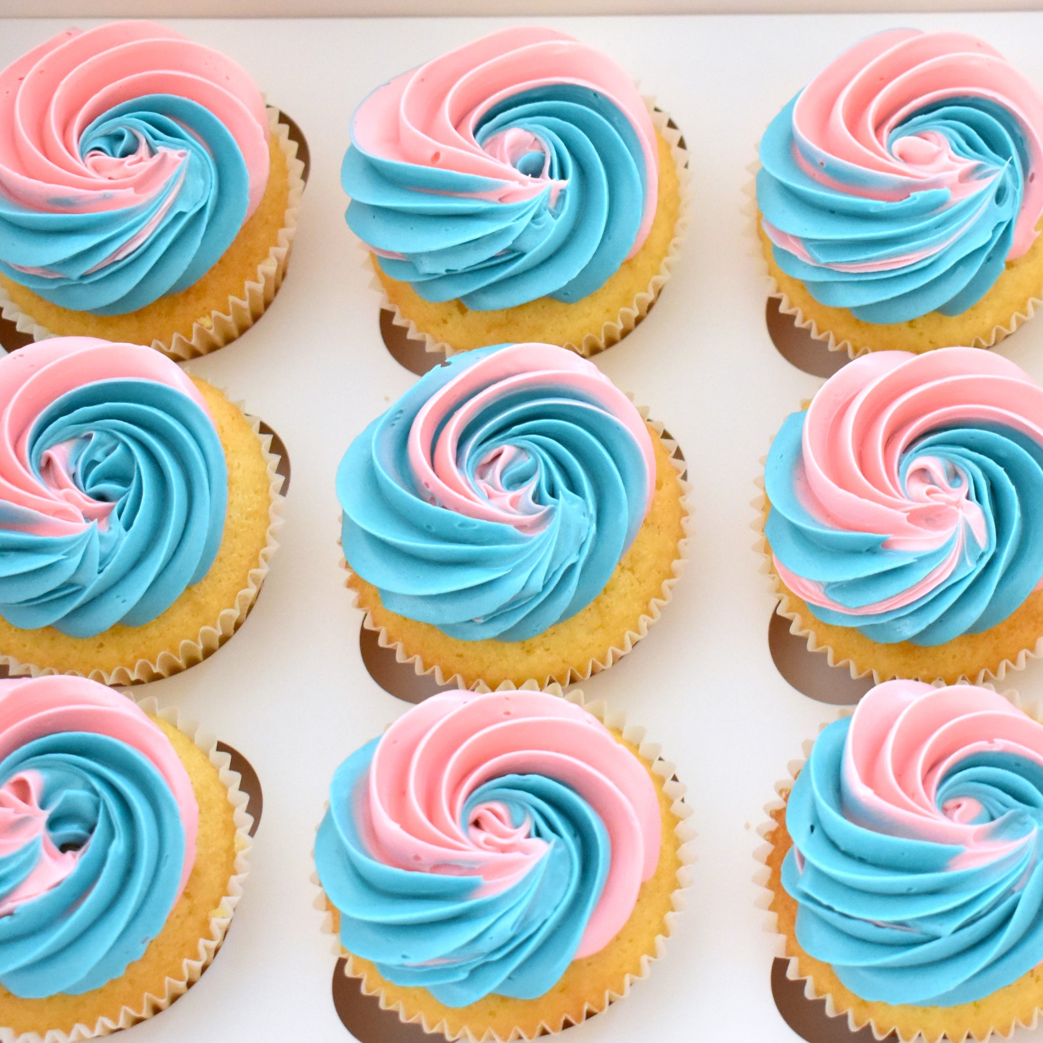 Rainbow Buttercream Swirls