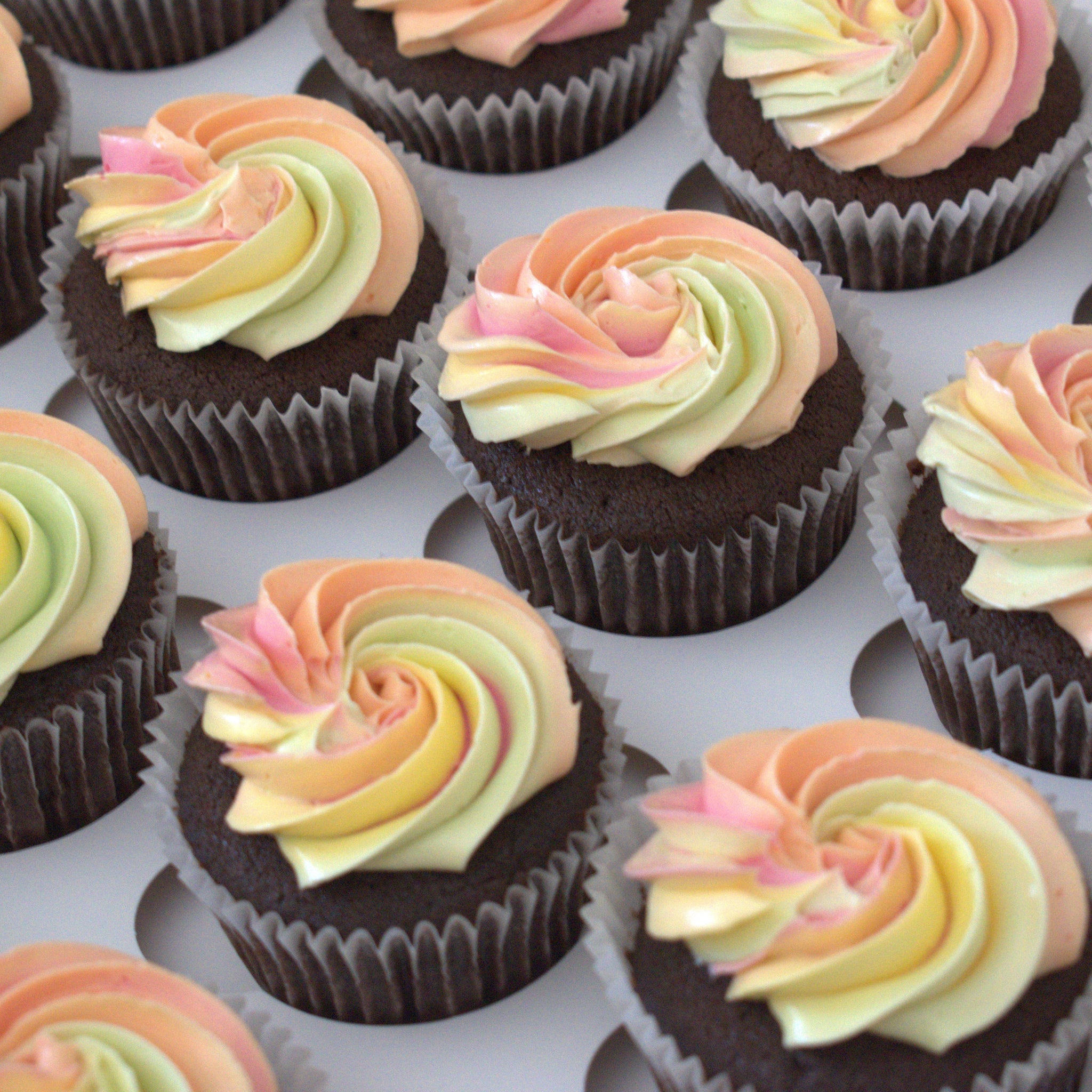 Multi Coloured Buttercream Swirls